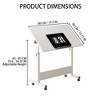 Small Standing Desk Adjustable Height Mobile Stand Up Desk With Wheels Portable Home Office Computer Workstations For Sitting And Standing - 3 of 4