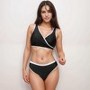 Anna-Kaci Swim Women's Two Piece Bikini Set with Contrast Trim and Wrap Front Top - 2 of 4