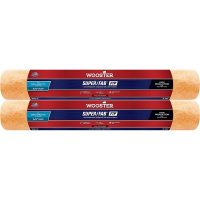 Wooster Genuine 18" Super/Fab FTP 3/8" Nap Roller Cover 2-Pack, RR923-18-2PK