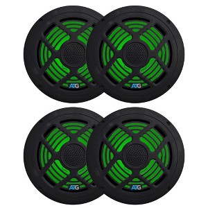 8 Inch Black RGB LED Marine Speakers (2) Pair ATG8MRGB-B - 1 of 4