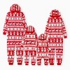 PATPAT Christmas Family Matching Pajamas Allover Snowman Christmas Tree Long-Sleeve Hooded Zipper For Family - 4 of 4