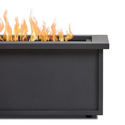 Mila 48" Weathered Slate Steel Propane Fire Pit Table