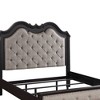66.5" Queen Bed Chelmsford Bed Beige Fabric Antique Black Finish - Acme Furniture: Linen Upholstery, Wood Frame, Tufted Design - 2 of 4