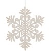 Northlight Snowflake Shaped Wooden Cut-Out Christmas Ornaments - 4.75" - White - Set of 4 - 3 of 4