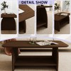 Racxily Coffee Table for Living Room, Farmhouse Wood Center Table, Rectangle Mid-Century Living Room Tables, 47in - 4 of 4