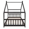 Twin Size House Bed with Roof and Sturdy Pine Frame - 4 of 4