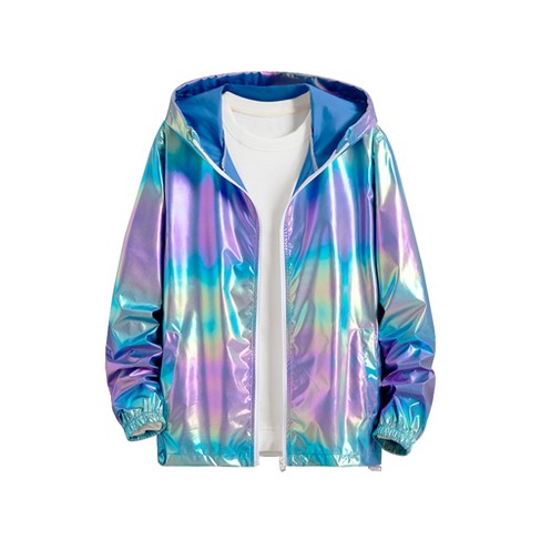 Blue hot sale holographic jacket