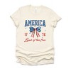 Simply Sage Market America Land of the Free Coquette Short Sleeve Tee - 2 of 4
