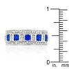 Slickblue Women's Stunning Blue and Clear Fashion Ring, 1.1 Ct Cubic Zirconia, Rhodium Finish, Size 5-10 - 3 of 4
