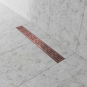 Linear Shower Drain -C06 Brushed Copper - 24 Inches - 1 of 4