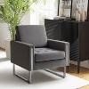 Idmon Modern Tufted Wooden velvet Club Chair with Metal Legs for Bedroom and Living Room| ART OF LIVING DESIGNS - 3 of 4