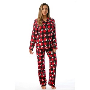 #FollowMe Printed Flannel Button-Front PJ Pant Set  Classic, Cozy Sleepwear - 1 of 3