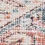 blue, dusty coral, off white, pale blue, pale pink, navy, mustard, sage, peach