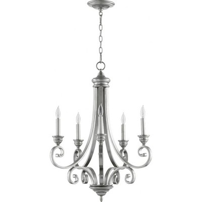 Quorum Lighting Bryant 5-Light Chandelier, Classic Nickel
