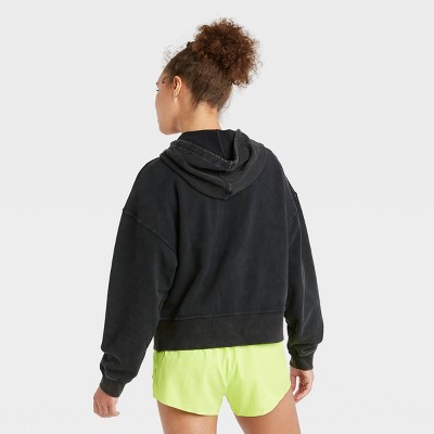 black hoodie with zipper