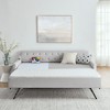Twin Size Upholstered Daybed with Twin Size Erectable Trundle and USB Charging Design for Bedroom or Guest Room - 4 of 4