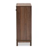 2 Door Nissa Wood Shoe Storage Cabinet Walnut Brown - Baxton Studio: Entryway Organizer, Holds 20 Pairs - 4 of 4