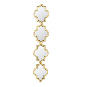 GlasFlength Decorative Wall Mirrors Accent Mirror Four Tiered Wall Mirror Polished Mirror Decorative Mirror for Living Room, Gold, 9.5"*0.9"*47.2" - 1 of 4