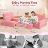 GOTGELIF 14-Piece Modular Kids Play Couch Convertible Sofa– Foldable & Washable Indoor Furniture - 4 of 4