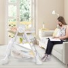 Infans Baby Convertible Folding Adjustable High Chair w/Wheel Tray Storage Basket Beige - 3 of 4