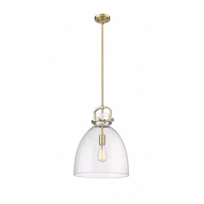 Newton Bell - 1 Light Stem Hung Pendant In Industrial Style-20.25 Inches Tall and 14 Inches Wide