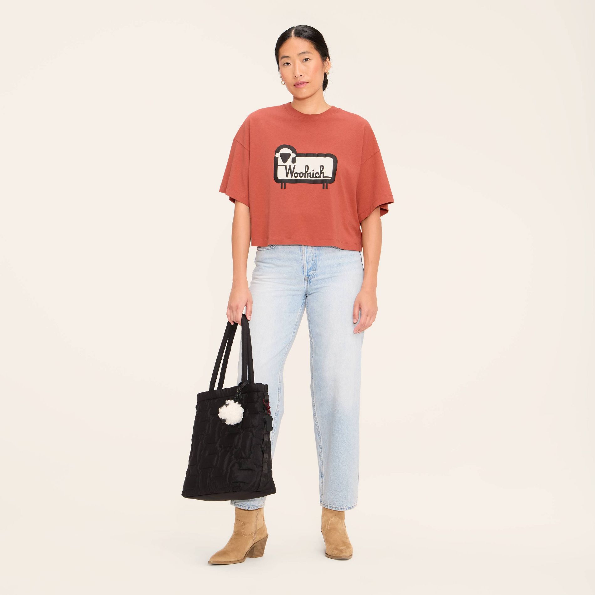 Women's Graphic Print Short Sleeve T-Shirt - Woolrich x Target Cinnamon