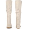 Perphy Women's Halloween Square Toe Chunky Heel Wide Calf Knee High Boots - 2 of 3