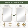 PexFix 36" x 24" Iron Rectangle Gold Pivot Wall Mirror Tilting Bathroom Vanity Mirror Metal Framed Adjustable Two-way mirror for Bedroom Living Room - 4 of 4