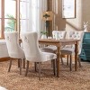 Velvet Dining Chair Set of 2,Upholstered Dining Chairs with Tufted Back and Nailhead Trim,Modern Armless Chairs for Dining Room-Cuddlewood - 3 of 4