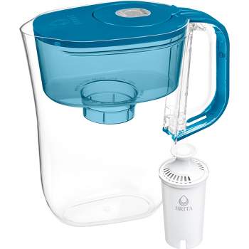 Brita Stream Rapids Water Filter Pitcher, Lake Blue, Large 10 Cup, 1 Count