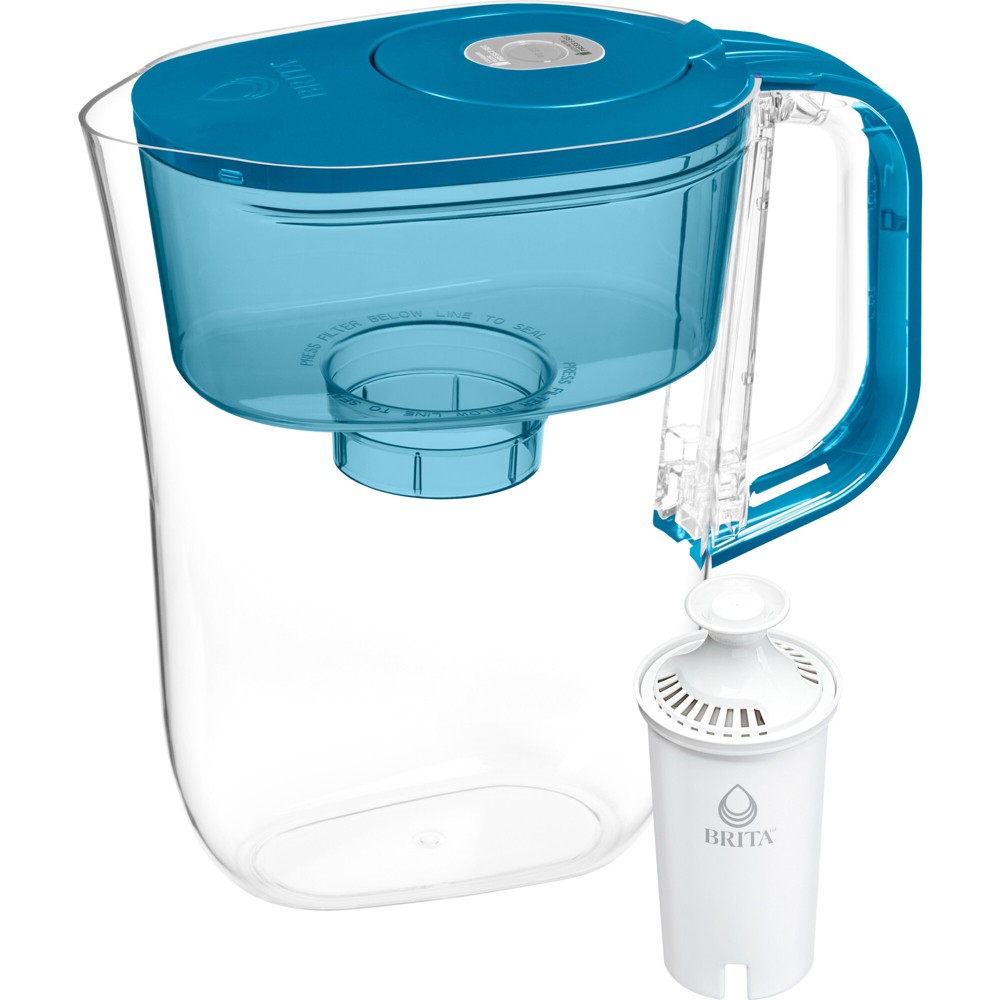 Brita Water Filter 6-Cup Denali Water Pitcher Dispenser with Standard Water Filter - Teal -  53162438