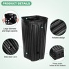 Unique Bargains Plastic Deep Drainage Holes Indoor Outdoor Gardening Plant Nursery Pots Black - 2 of 4