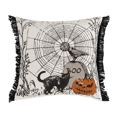 C&F Home 18" x 18" Jol Boo Spider Web Halloween Printed Throw Pillow