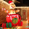 Tangkula 7 FT Christmas Inflatable Gingerbread Man in Hot Cocoa Mug Xmas Blow up Yard Decoration with Built-in LED Lights Candy and Gift Boxes - 2 of 4