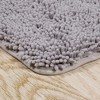 Hastings Home Memory Foam Shag Bath Mat - Gray, 2 Pieces - 2 of 4