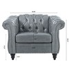 NicBex 38.98 Inch PU 1-Seater Single Sofa with Armrests and Wood Legs for Living Room,Apartment,Bedroom - 3 of 4