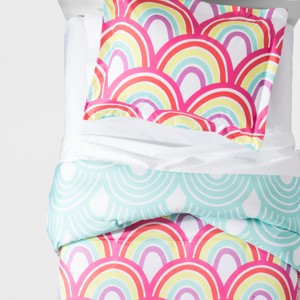 Full/Queen Rainbow Comforter Set - Pillowfort , Pink