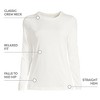 Lands' End Women's Relaxed Supima Cotton Long Sleeve Crew Neck T-Shirt - 4 of 4
