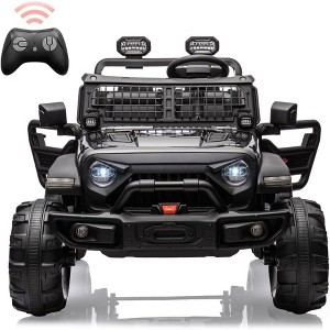24V 2-Seater Kids Electric Car w/ Remote, Dual 120W Motors, 20" Wide Seat, 110LBS Capacity, LED/USB/FM for Ages 3+ - 1 of 4