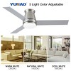48"Wx48"D 3-speed Gray Fan With 3-Color Led Light,Indoor Ceiling Fan With Remote Control And 3 Blades -The Pop Home - 3 of 4