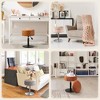 Arceso 360° Swivel Vanity Stool, Faux Leather with Storage, Height Adjustable Stool for Bathroom & Living Room - 4 of 4