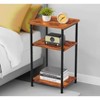 MAYEERTY 3 Layer End Table with Adjustable Height, Small Bedside Table, Storage Shelf, Suitable for Bedroom, Living Room, Office - 3 of 4