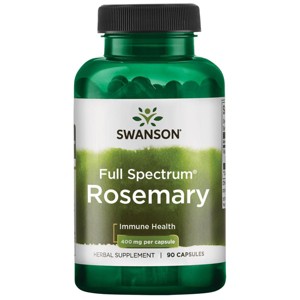 Swanson Rosemary (Full Spectrum) – Capsules [400 mg, 90 Count] - 1 of 4