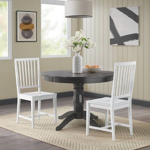 Set of 2 Vienna Wood Dining Armless Chairs - Alaterre Furniture - 1 of 4