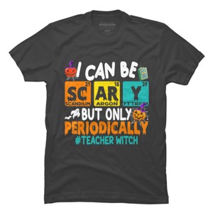 Men's Design By Humans I Can Be Scary But Only Periodically Science Halloween Gifts By lenxeemyeu T-Shirt - 1 of 4