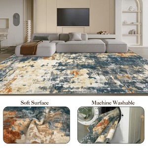 coucheta Machine Washable Area Rugs, Modern Abstract Soft Low Pile Non-Slip Stain Resistant Accent Carpet, for Living Room, Bedroom, Dining Room - 1 of 4