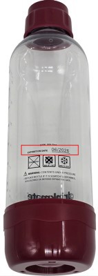 Recalled Drinkmate 1L Carbonation Bottle label with expiration date