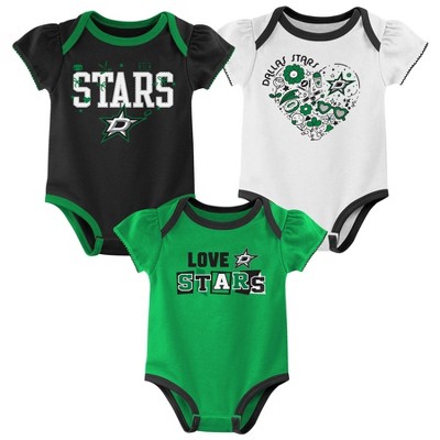 NHL Dallas Stars Baby Girls' 3pk Bodysuit