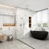 CASAINC 12 inch Ceiling Mounted Round Shower System with Handheld Spray Grab Bar & Shower Head, Brushed Nickel - 2 of 4