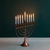 Vintiquewise Modern Solid Metal Judaica Hanukkah Menorah 9 Branched Candelabra - 2 of 4
